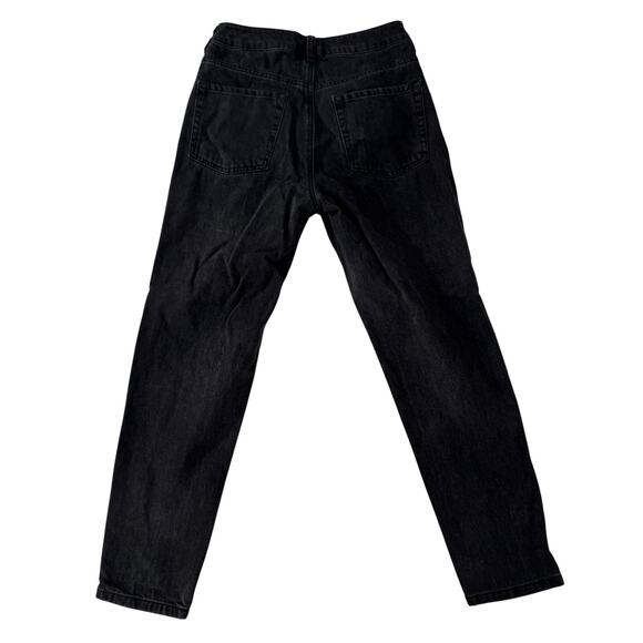 Garage Black High Rise Straight Leg Jeans Women's 03 Grunge Y2K Cropped Indie - Picture 2 of 16